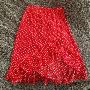 Max Studio Red Skirt